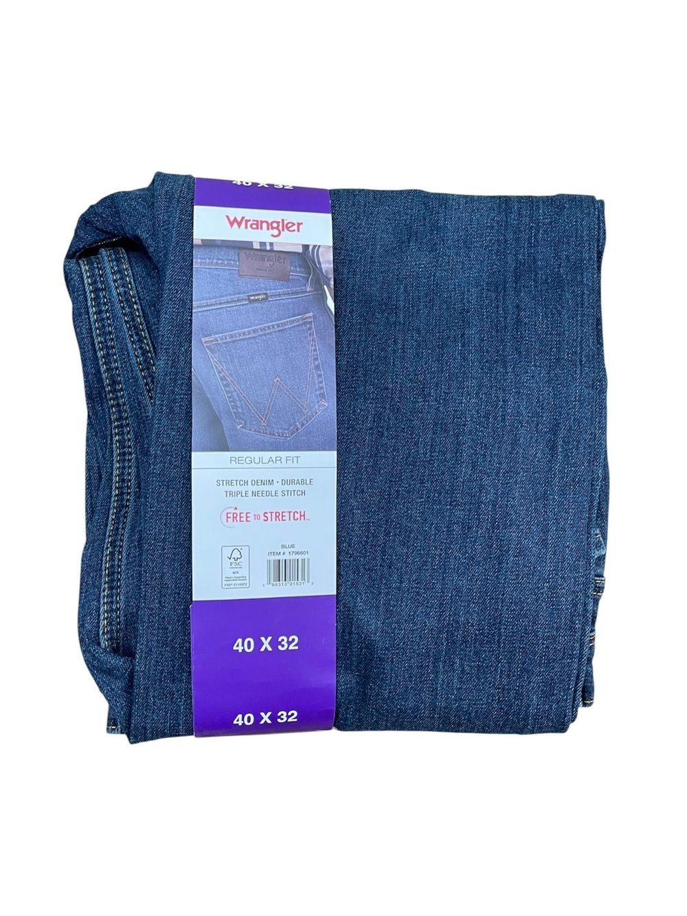 Wrangler Men’s Size: 40 x 32 REGULAR FIT STRETCH DENIM - Picture 2 of 7